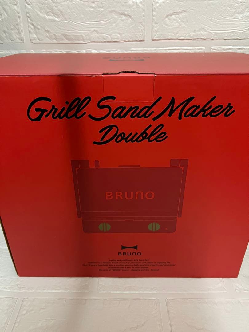 BRUNO グリルサンドメーカーダブル　レッド　BOE084