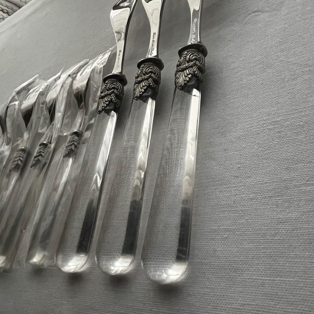 エメ ナポレオン 18-10 イタリア製 カトラリー クリア フォーク ケーキ