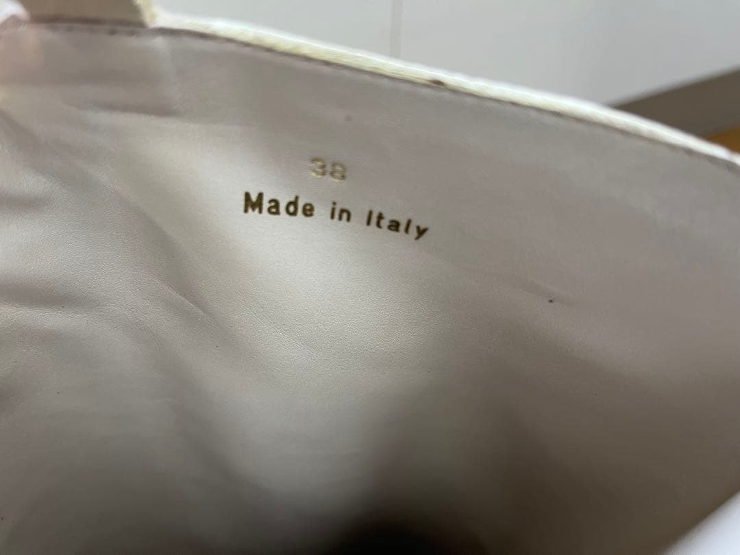 Dior ホワイトロングブーツ　本革