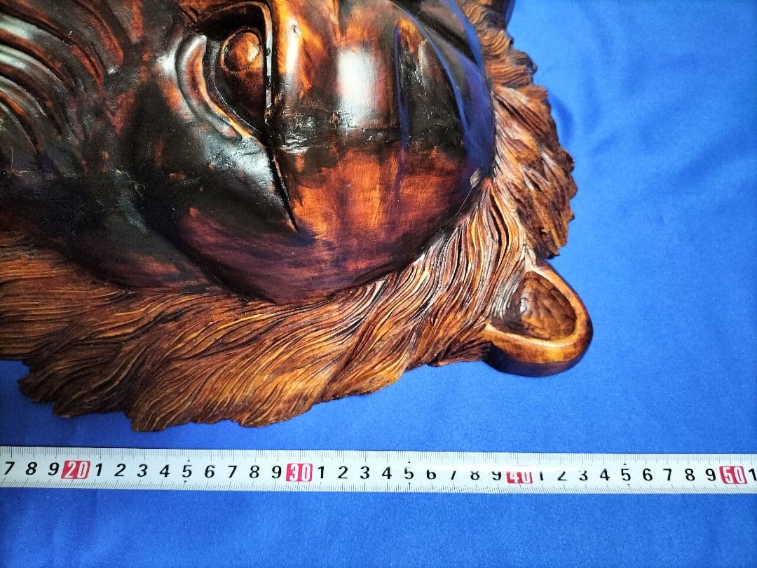 ライオン木彫り　アニマルヘッド　壁掛け最終値下げ