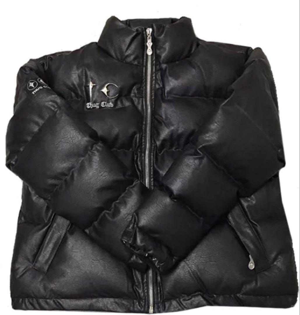 即日発送　thug club ダウンジャケット　サグクラブ　Mサイズ　レザー