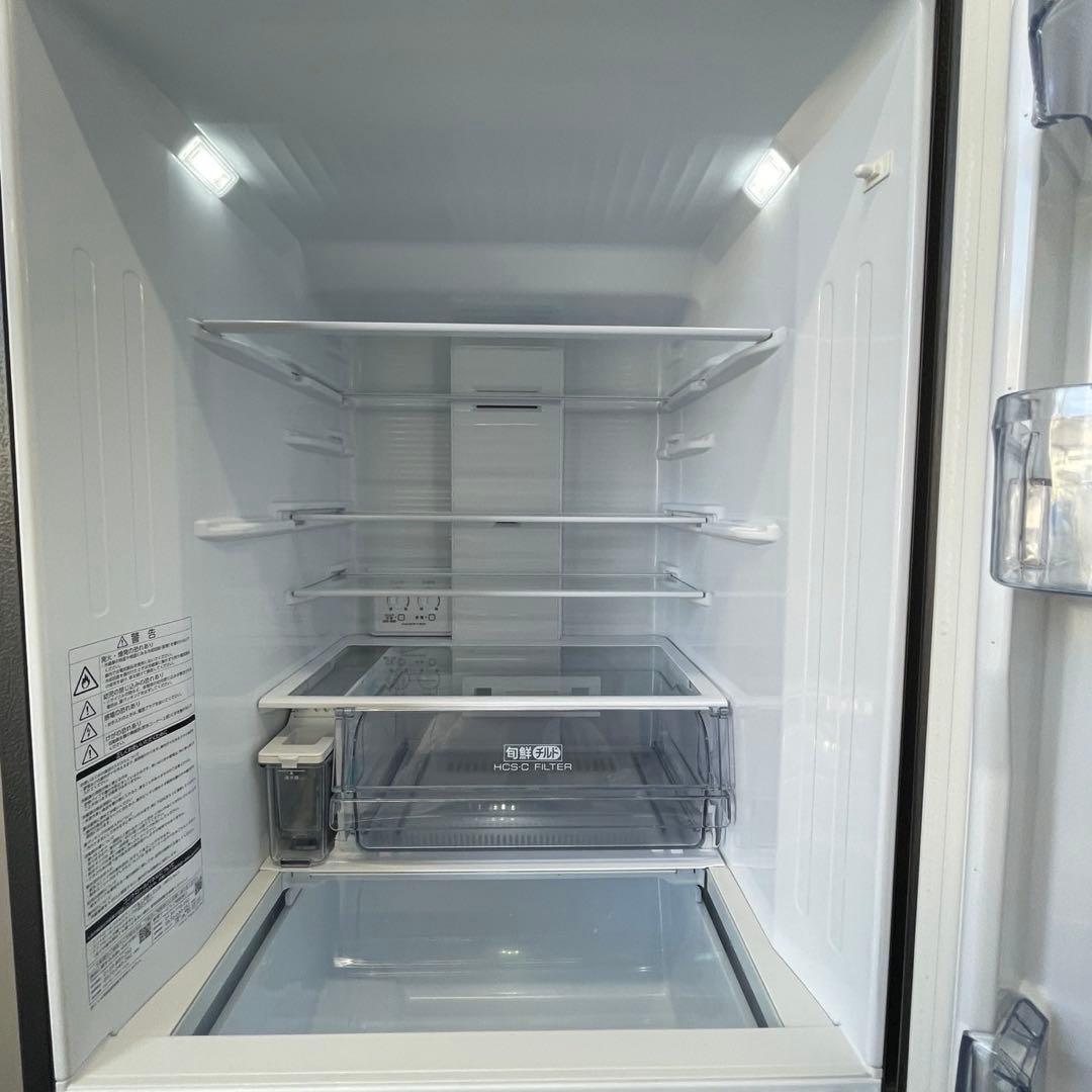 246⭕️美品　23年製　冷蔵庫　400ℓ　大型　自動製氷　安い　設置無料　木目調