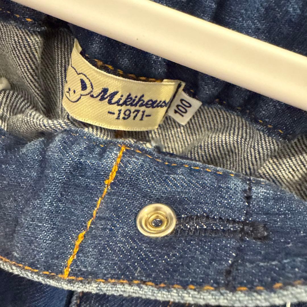 【美品】ミキハウスベア　デニムパンツ 長ズボン　ジーンズ　100
