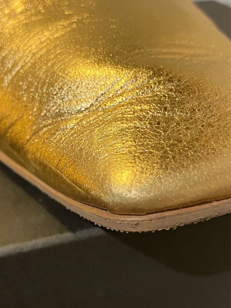 美品　PIPPICHIC AMBERCOCO ゴールド シューズ35 1/2