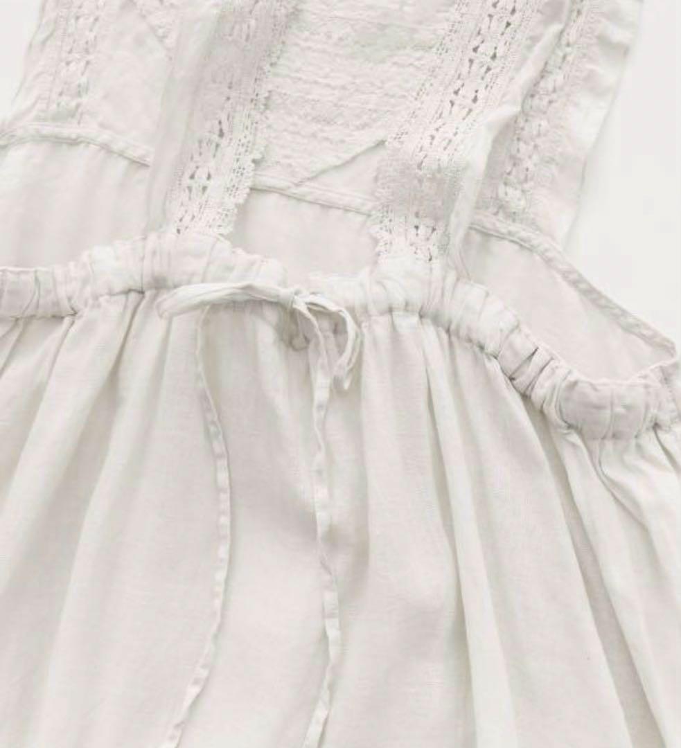 nest Robe リネン×レース キャミソール