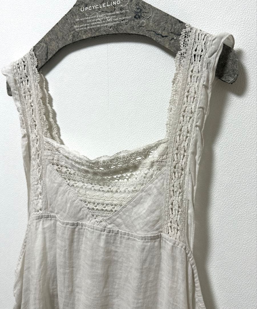 nest Robe リネン×レース キャミソール