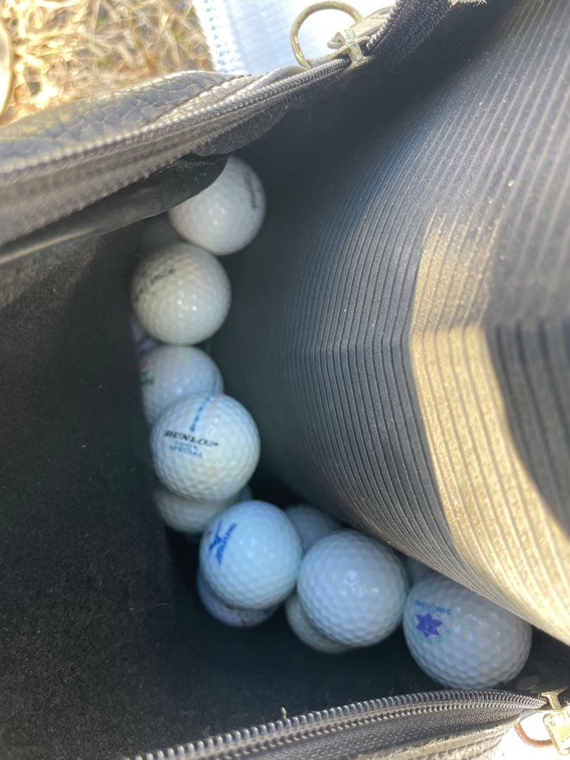 黒 合成皮革 スタンドゴルフバッグ