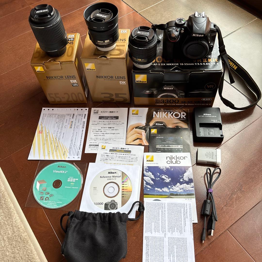Nikon D3300 デジタル一眼レフカメラ レンズ3本セット