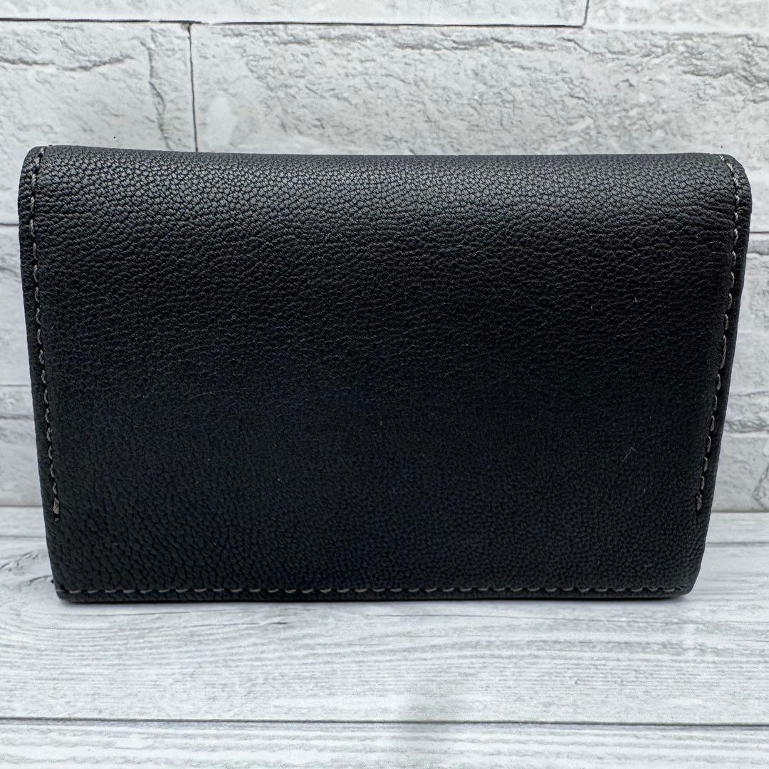 【未使用級】Paul Smith マルチストライプ　名刺入れ　レザー　ブラック