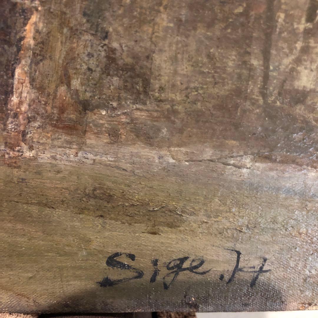 予約品　油絵　Ｆ30（赤いレンガのガード）訳あり　予約品