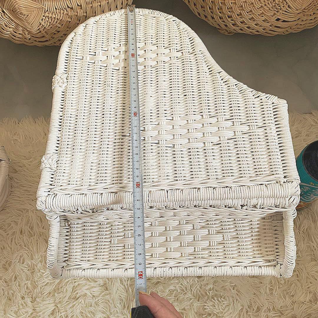 グランドピアノ風 小物入れ 籘カゴ ラタン バスケット