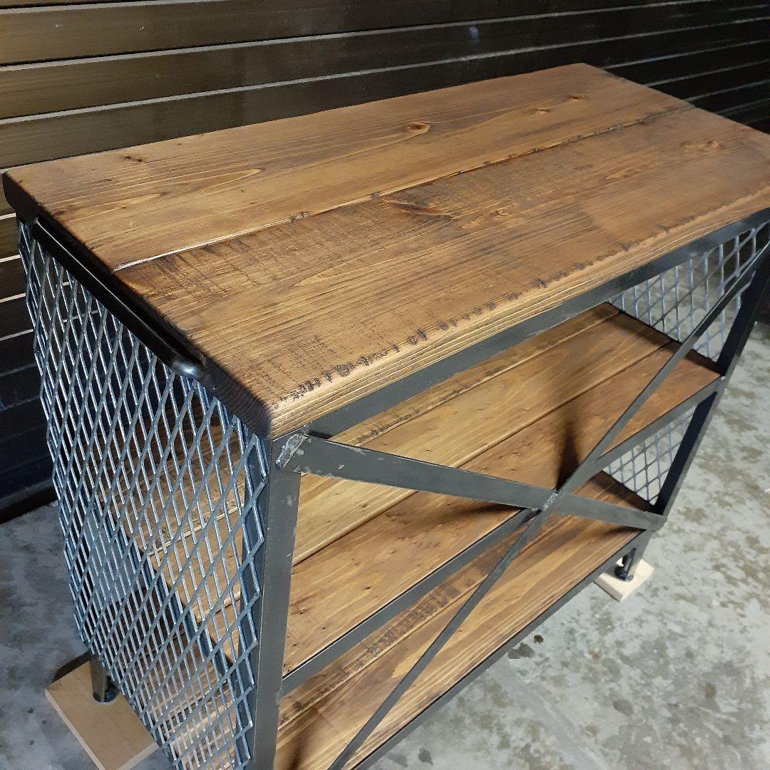 アイアン　シェルフ　ラック　インダストリアル　シューズラック　店舗什器　男前　棚