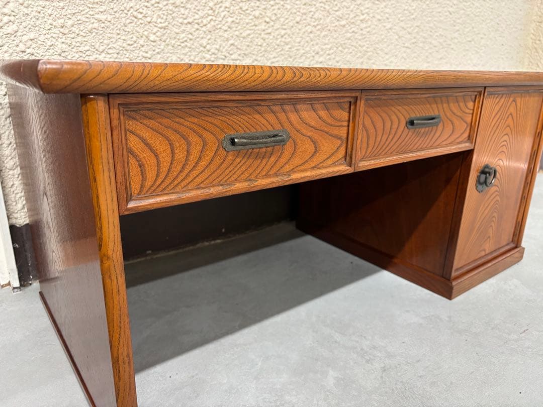 昭和レトロ 文机　ローデスク　引出し2杯　ローボードにも