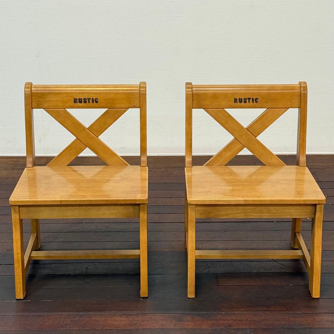 H21K44a karimoku RUSTIC ダイニングチェア 2脚セット