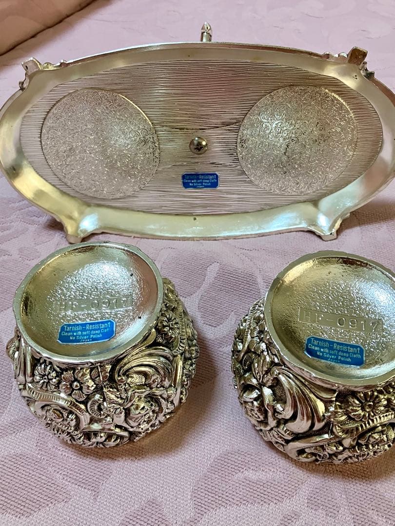 上品な輝き☆アンティーク シュガーポットスタンドセット / 薔薇 ローズ 日本製