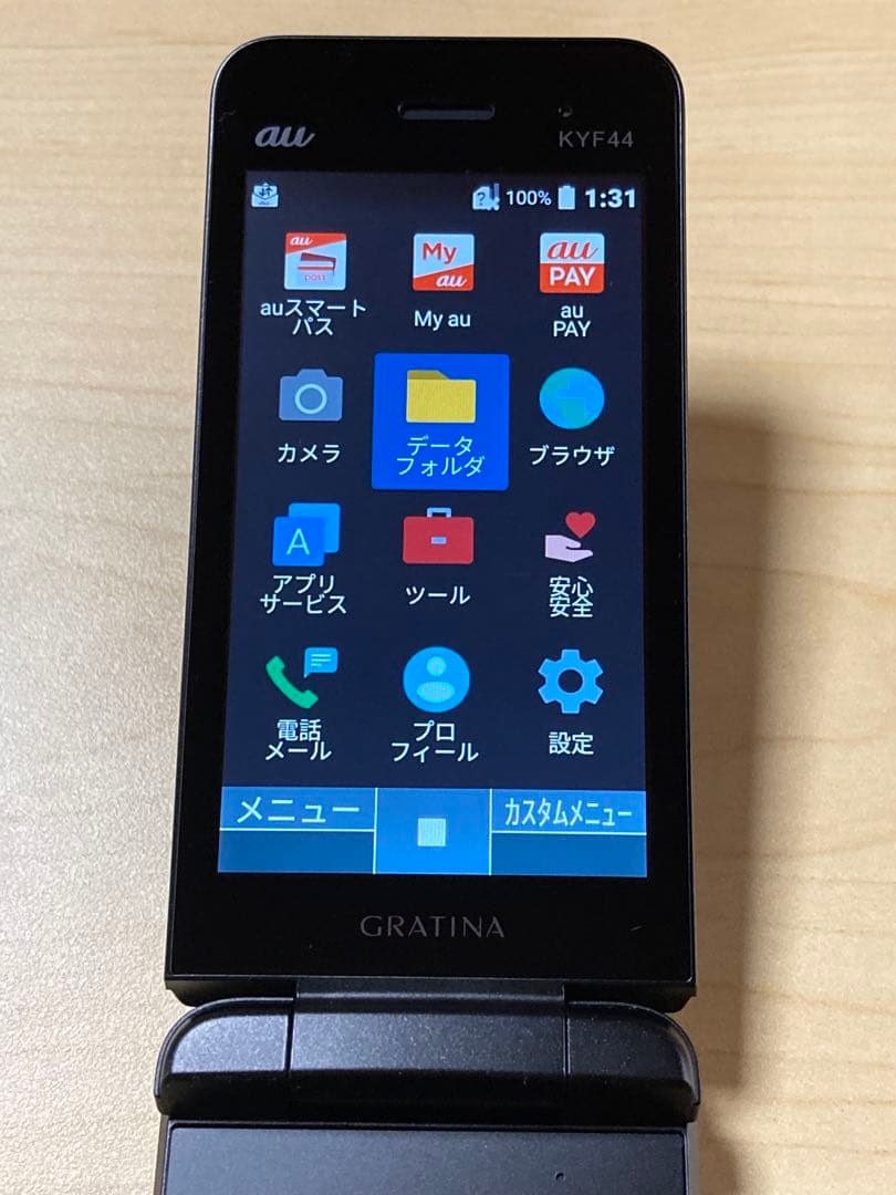 希少 GRATINA KYF44 カメラレス au SIMフリー 法人 U3