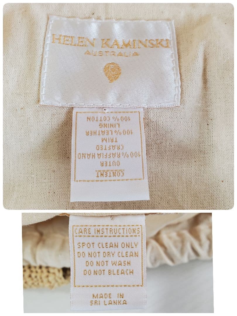 HELEN KAMINSKI ヘレンカミンスキー バケツ型 ラフィアトートバッグ