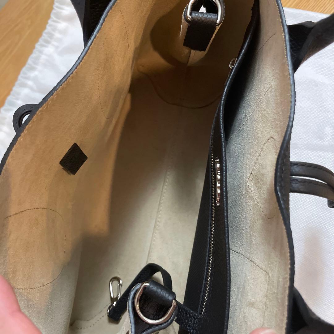 【週末限定価格】ロンシャン　ロゾ　ブラック　レザー　ショルダーストラップ付