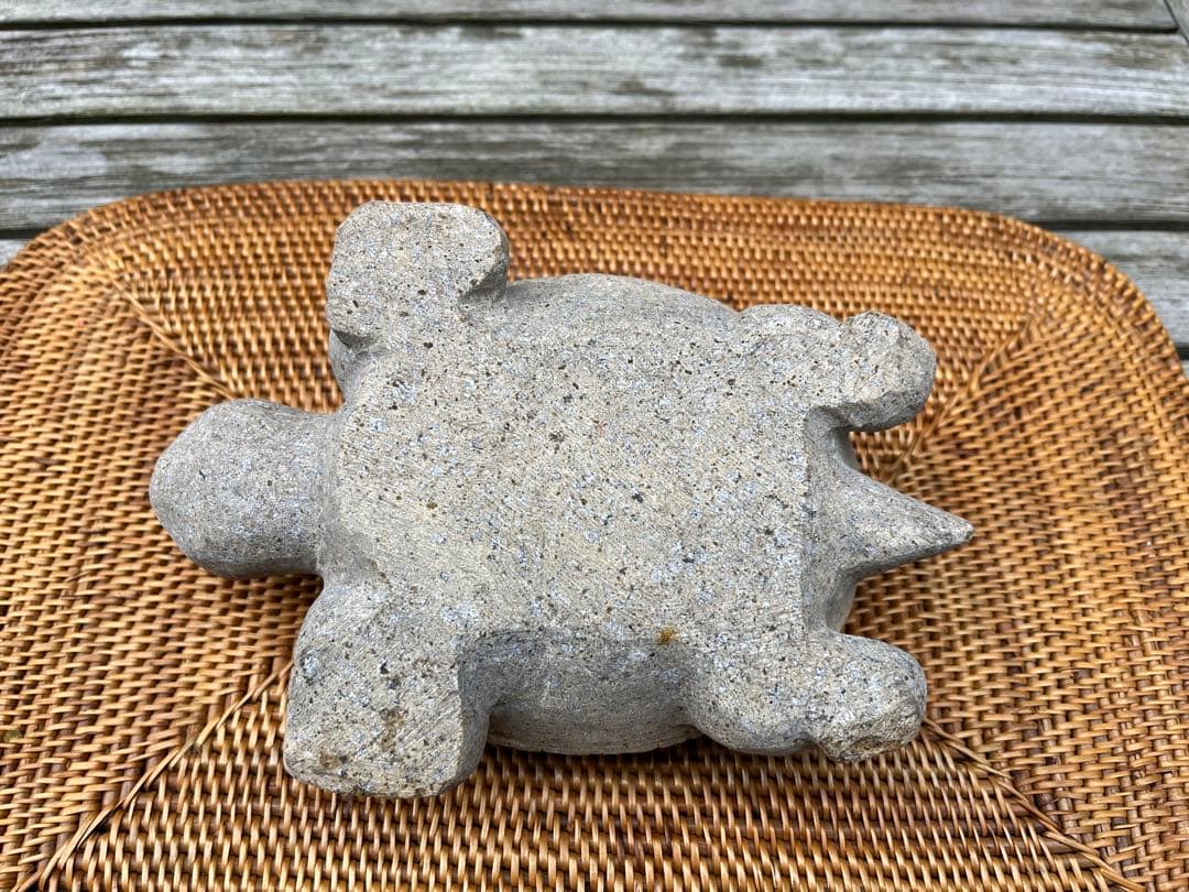 御影石　亀　オブジェ