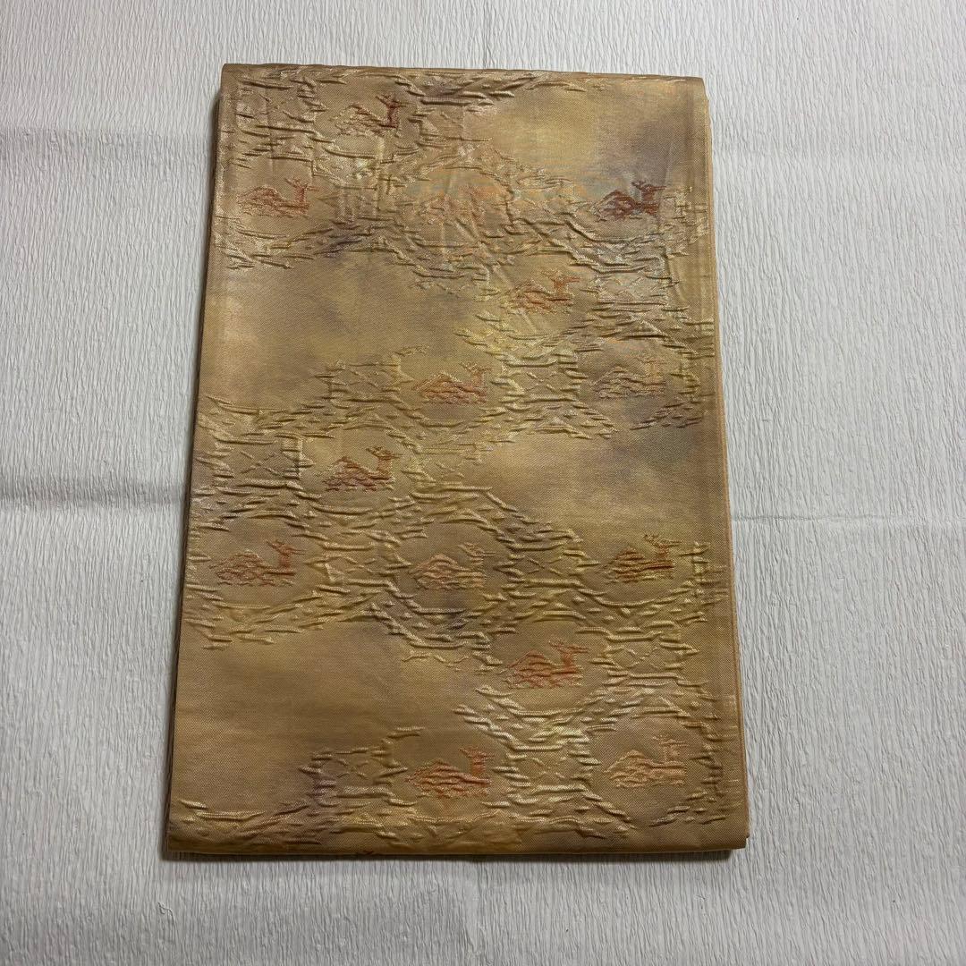 未使用近い　美品　袷　正絹　白紬　十日町紬系　小紋　フルセット