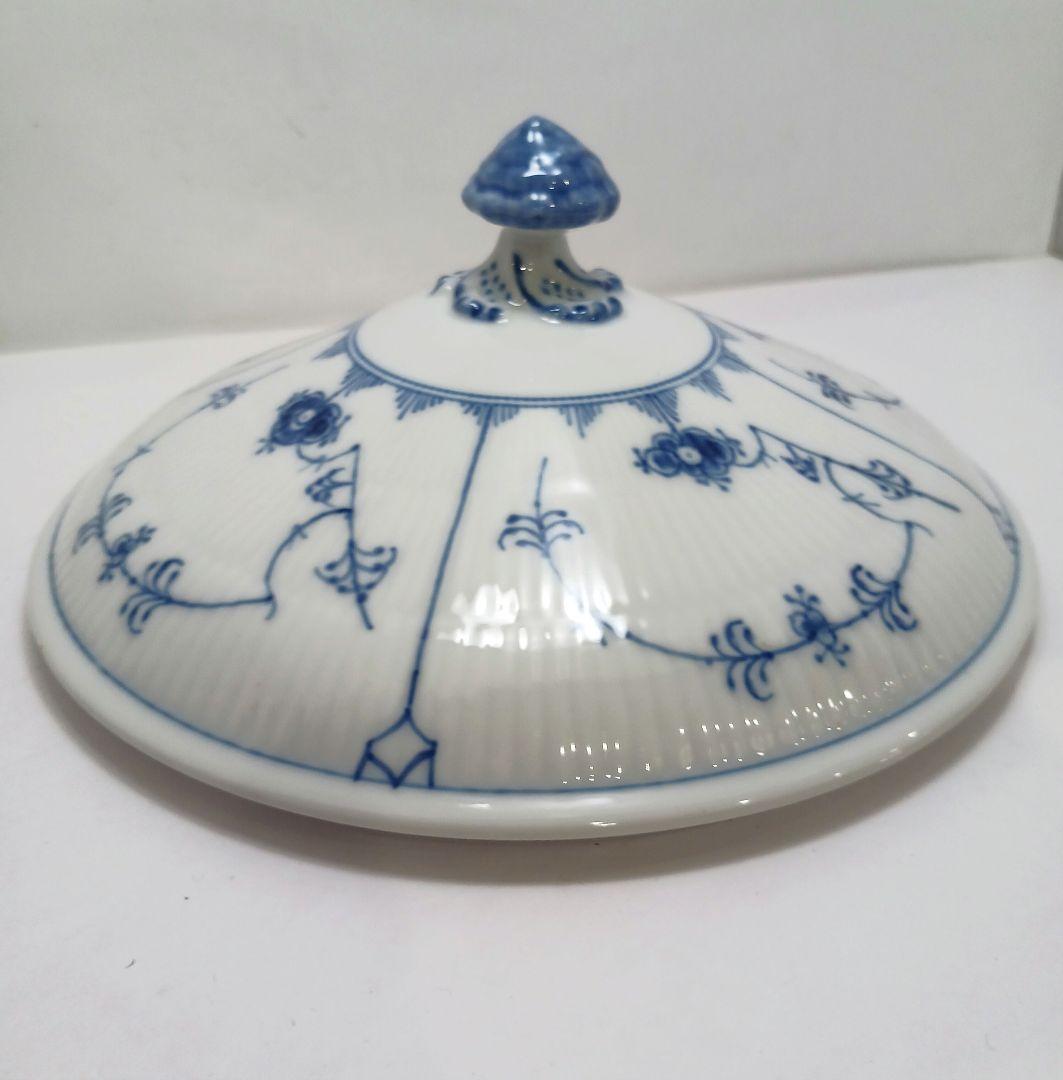 Y3223-3 ロイヤルコペンハーゲン ブルーフルーテッド スープチューリン　L