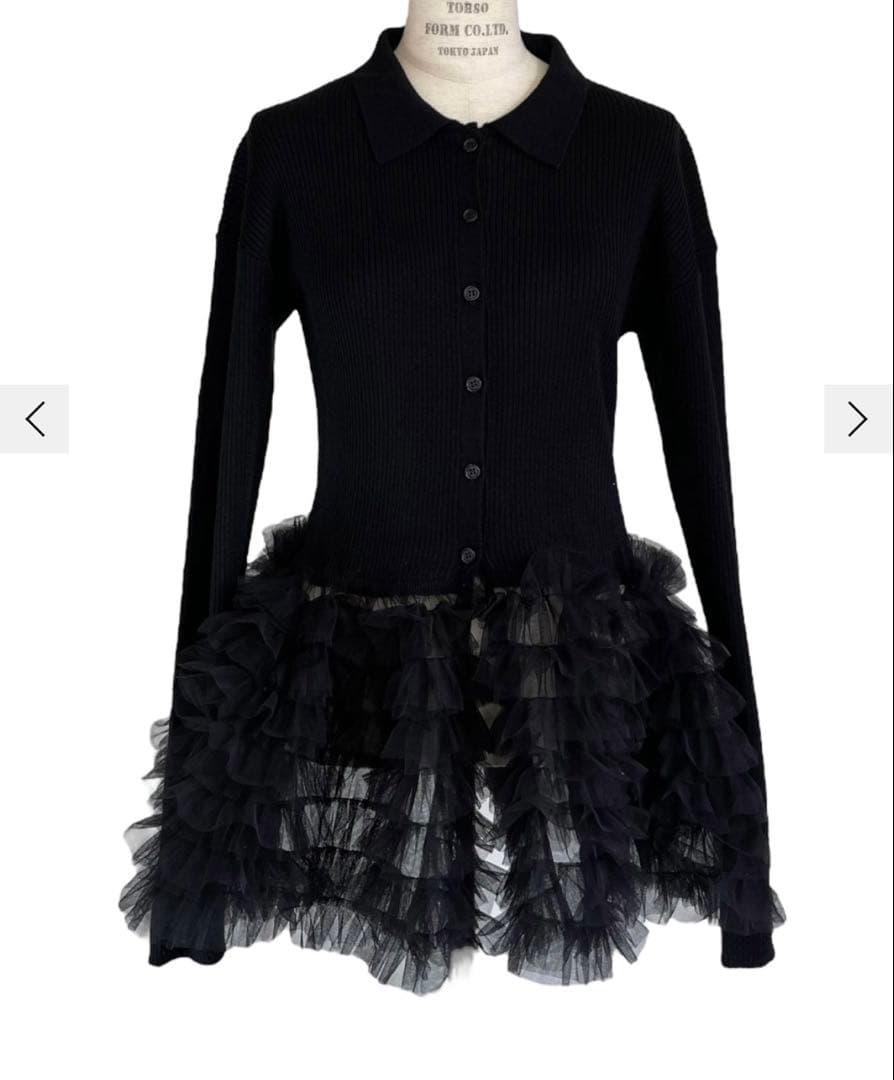 ハニーミーハニー ブラックカーディガン チュール