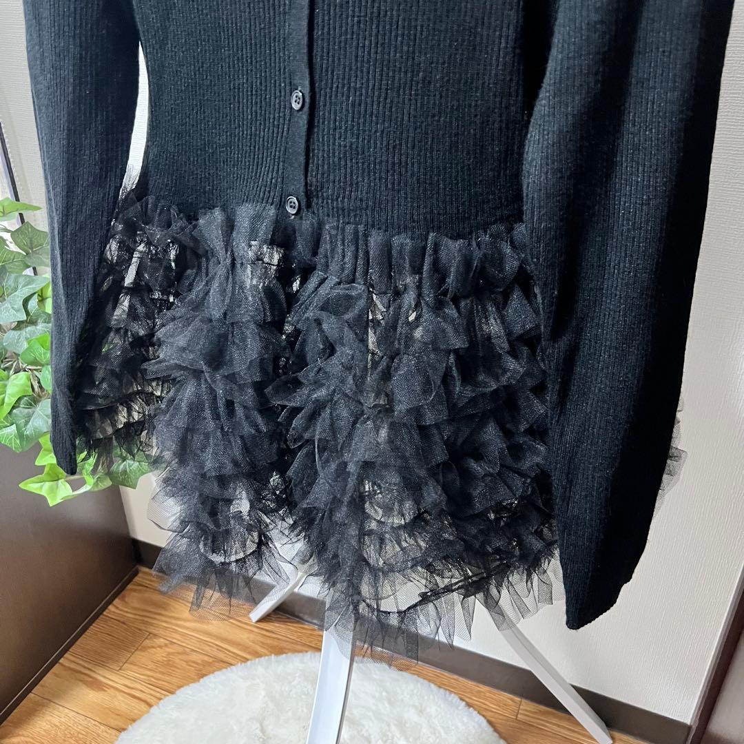 ハニーミーハニー ブラックカーディガン チュール
