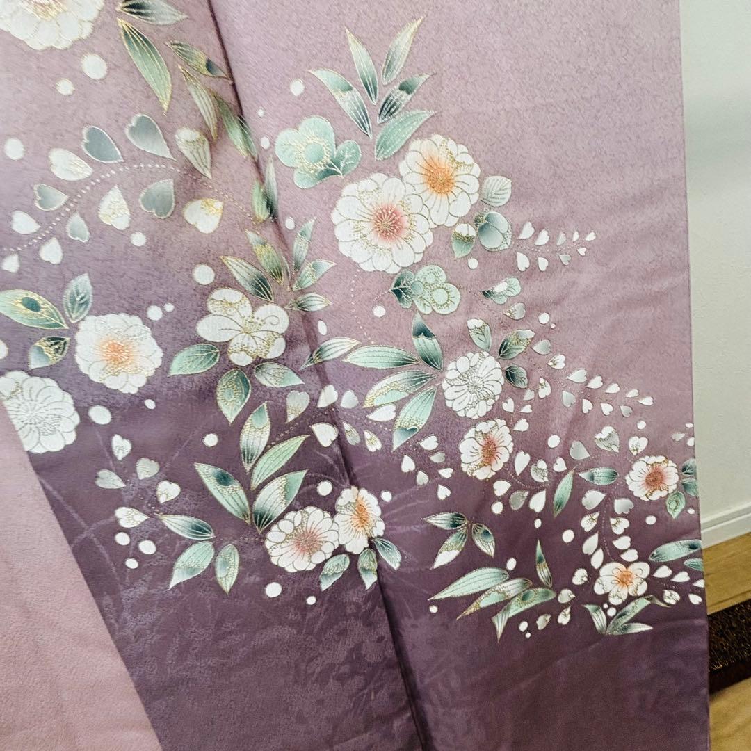 超美品　訪問着　正絹　袷　着物　現代　辻が花　着丈166裄63 トールサイズ