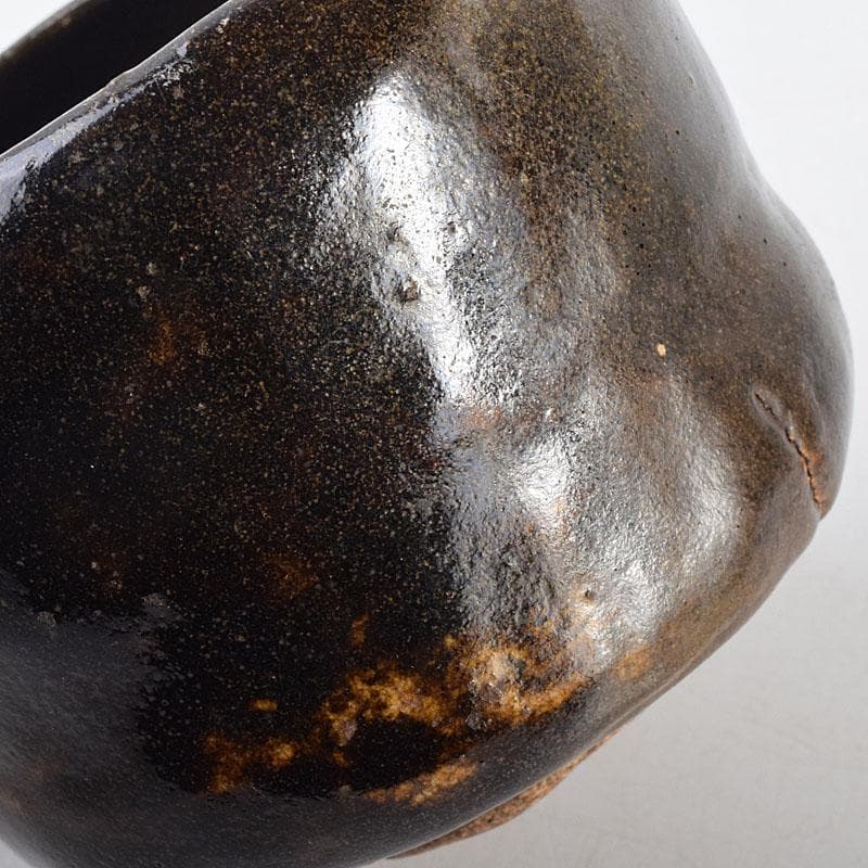 茶道具　瀬戸焼　瀬戸黒茶碗　時代箱　M　R8848