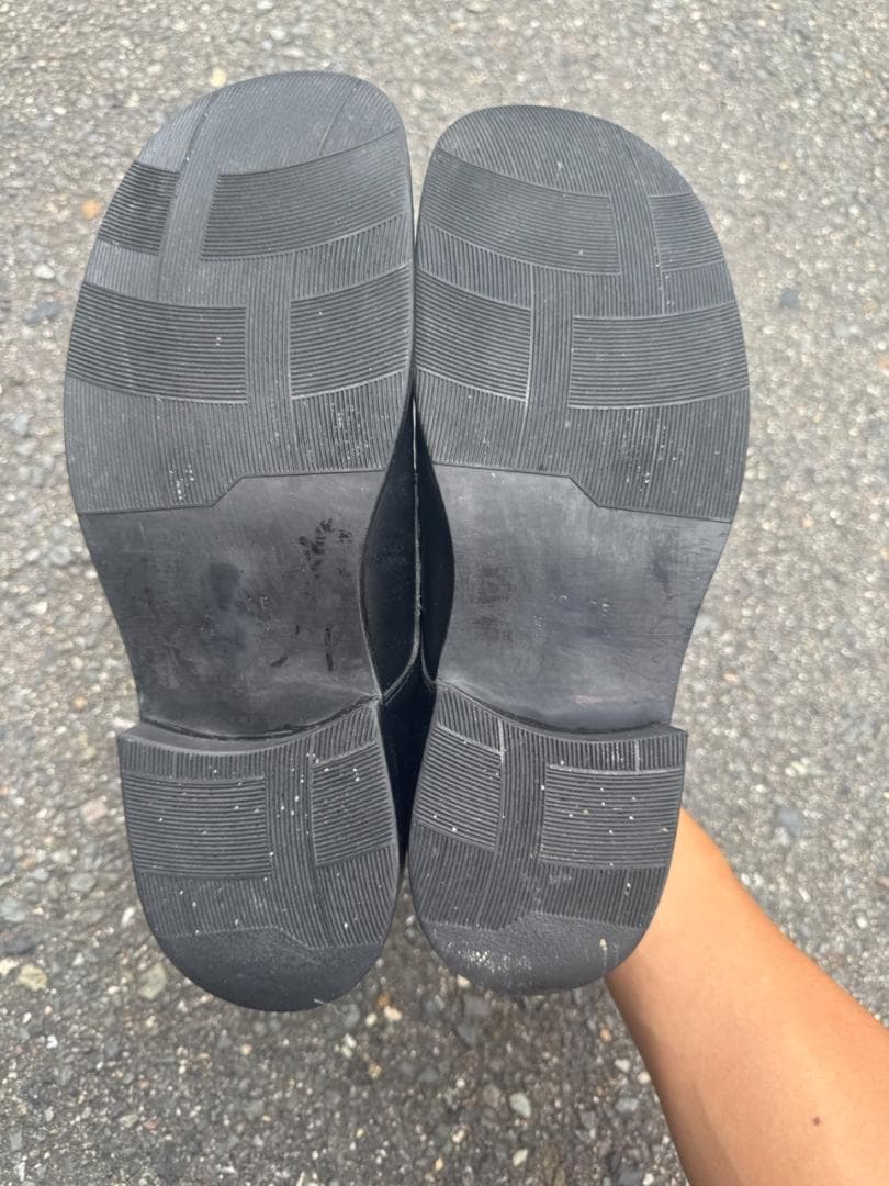 Vintage スクエアトゥ　黒　26cm ローファー