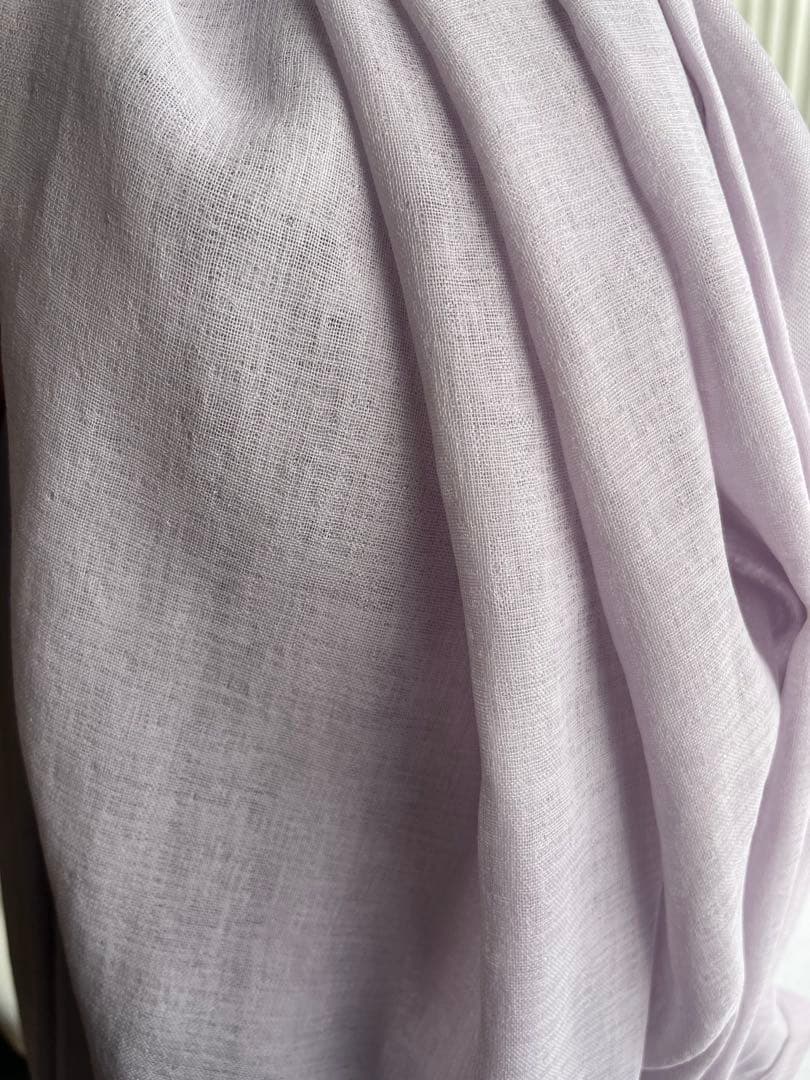 薄紫色 プリーツデザイン レースカーテン