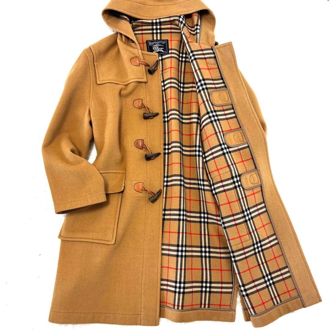 Burberry ダッフルコート カシミヤ ノバチェック キャメル