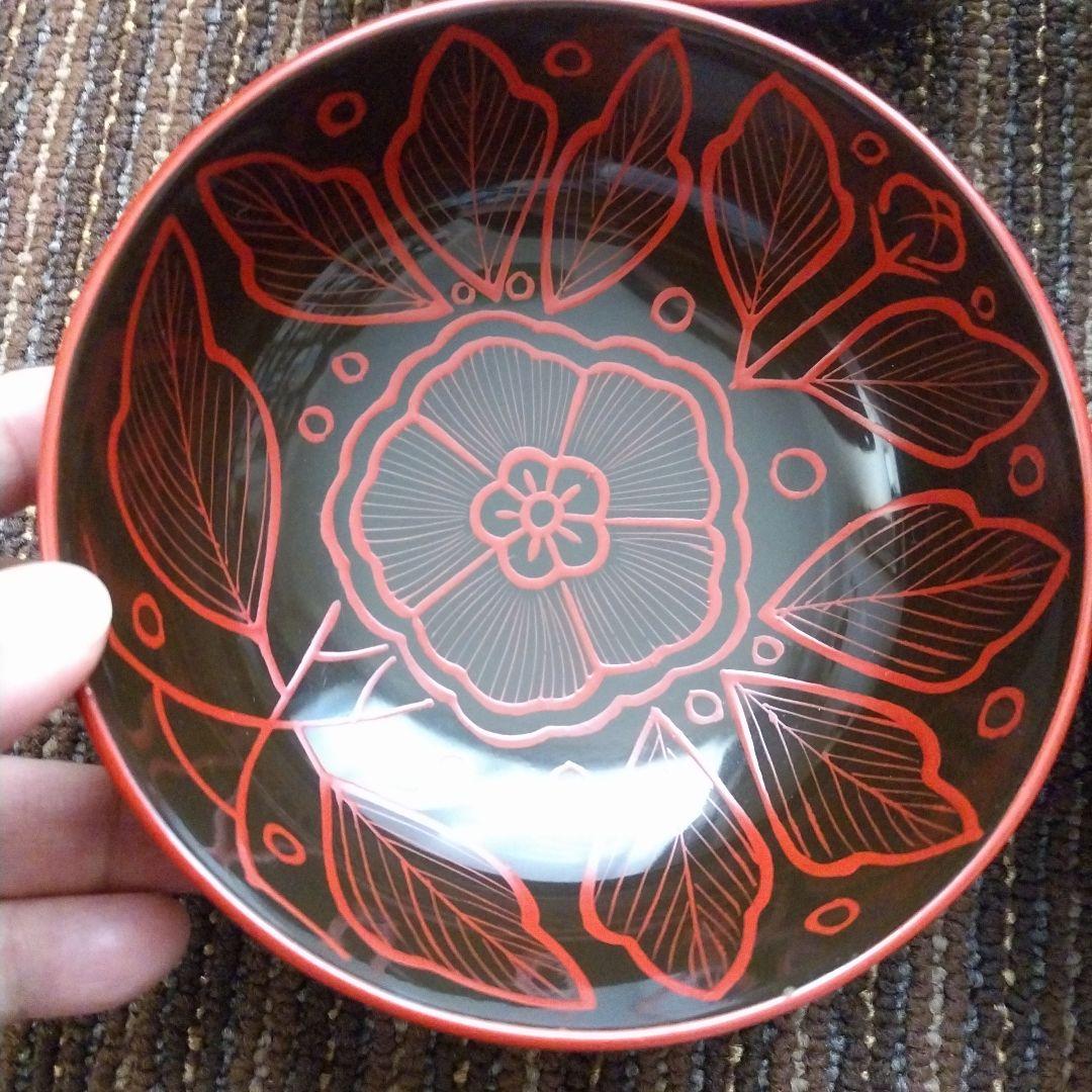 吉野塗　木製漆器　蓋付椀／汁椀／煮物椀　４客セット