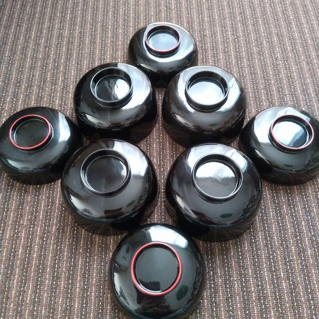 吉野塗　木製漆器　蓋付椀／汁椀／煮物椀　４客セット