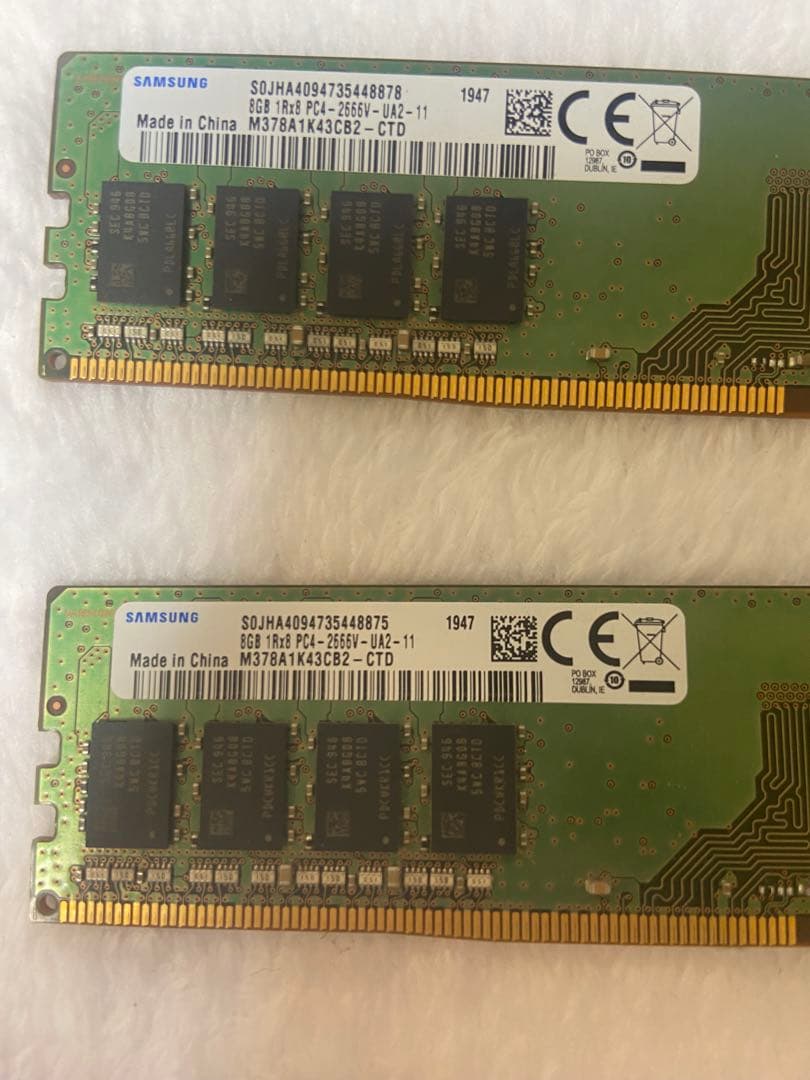 SAMSUNG 16GB 8GB×2枚セット 1R×8 PC4-2666V