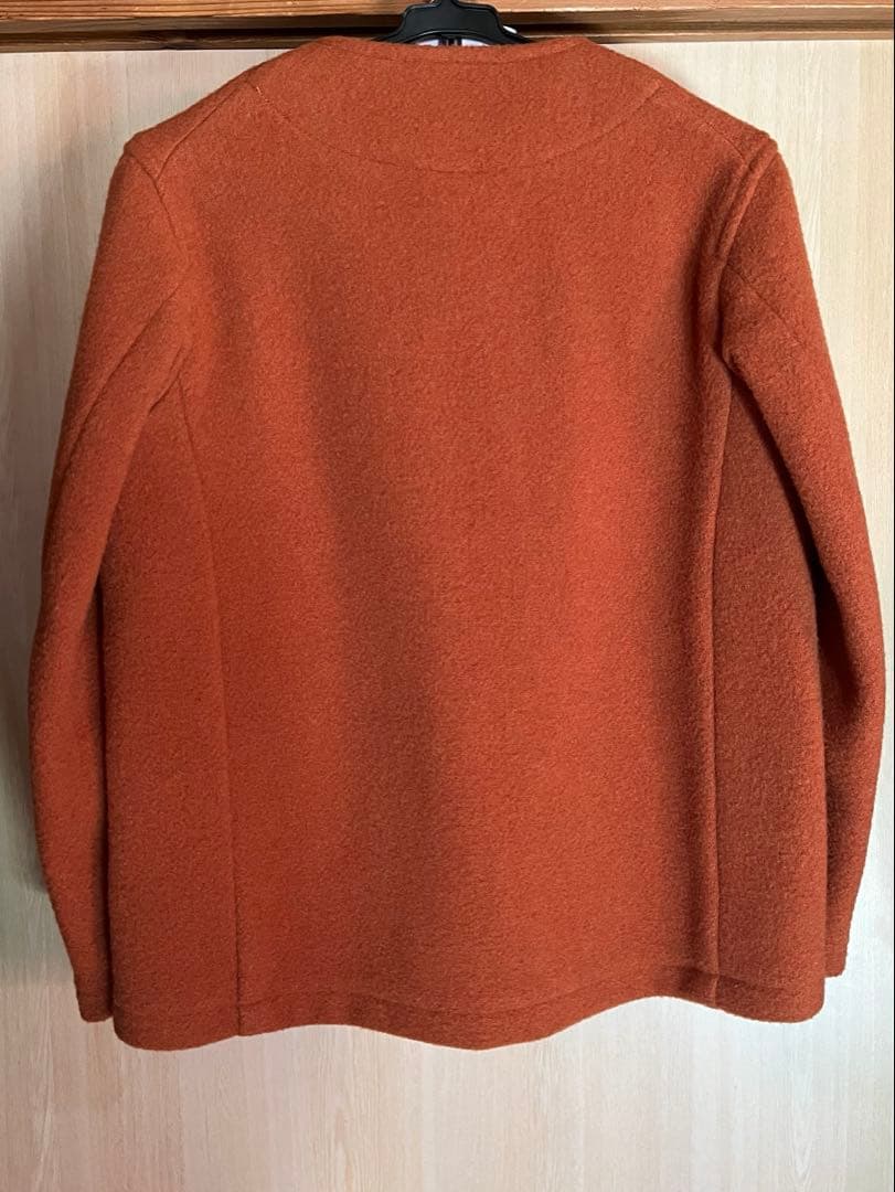 ダントン　DANTON ウール　オレンジ ノーカラージャケット M 36