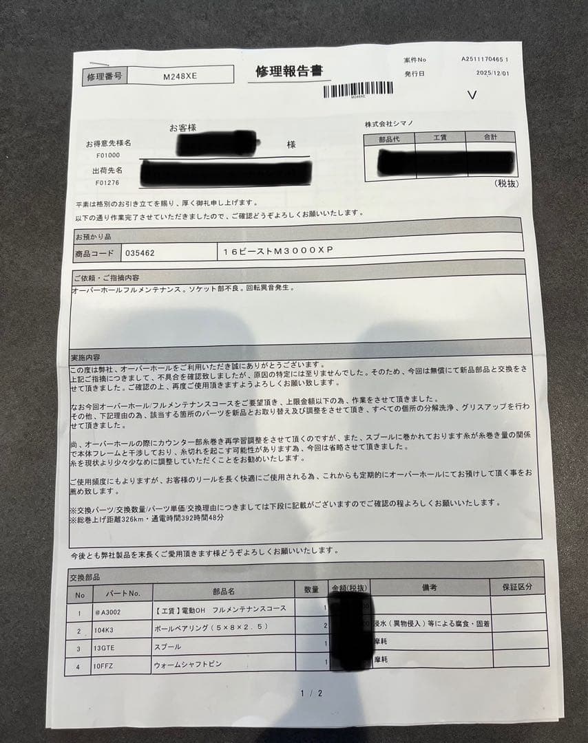 シマノ　ビーストマスター3000XP