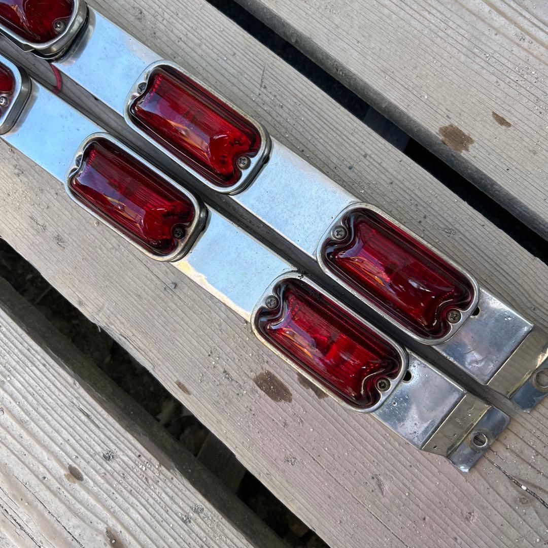 車幅灯　デコトラ　2個セット　黄色ガラス付き　LED球付き