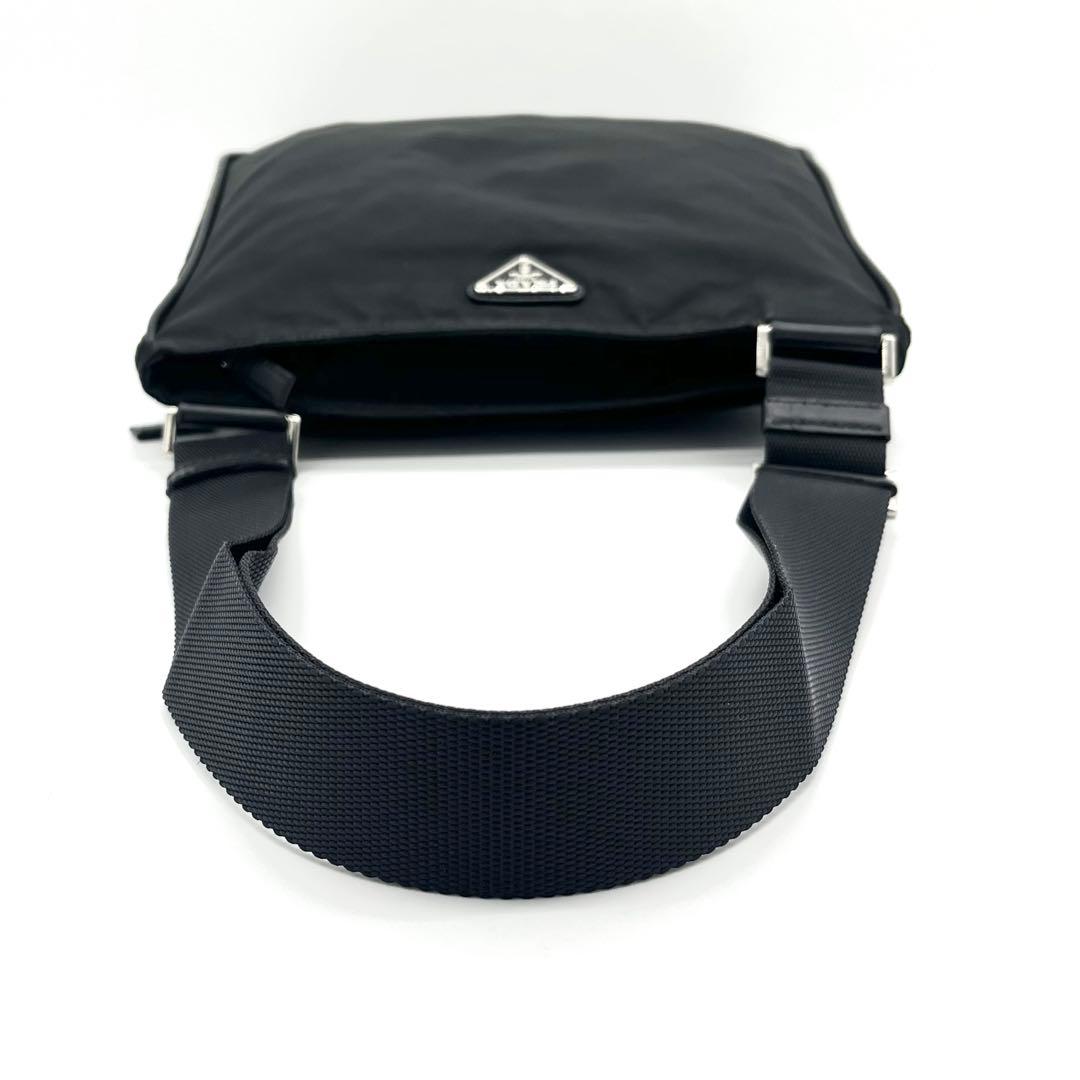 PRADAプラダ サコッシュ ショルダーバッグ テスート サフィアーノ ブラック