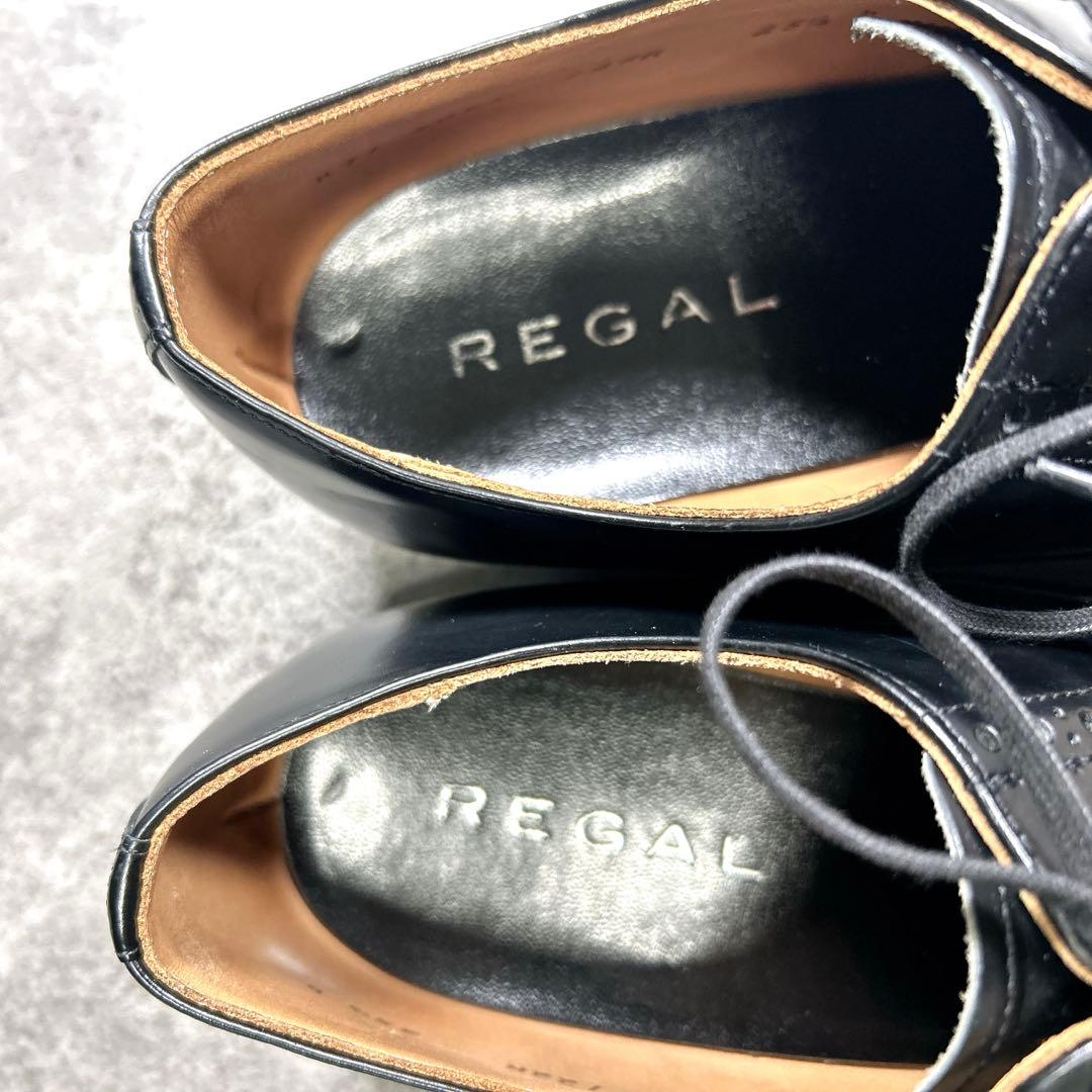 未使用級【REGAL】ビジネスシューズ/122R/プレーントゥ/ストレートチップ