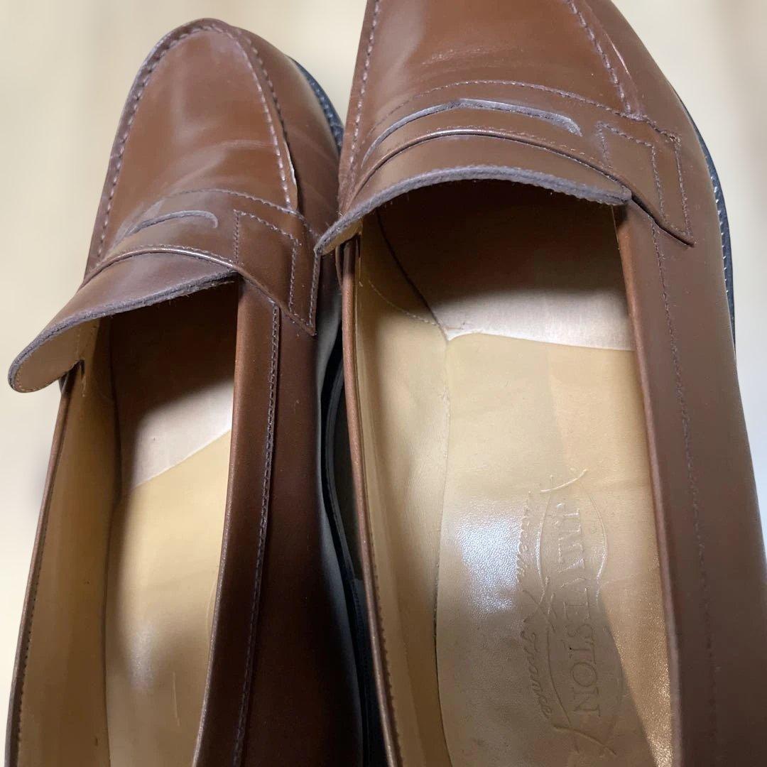 【美品】 J.M.WESTON 25.5 ブラウンレザー ローファー
