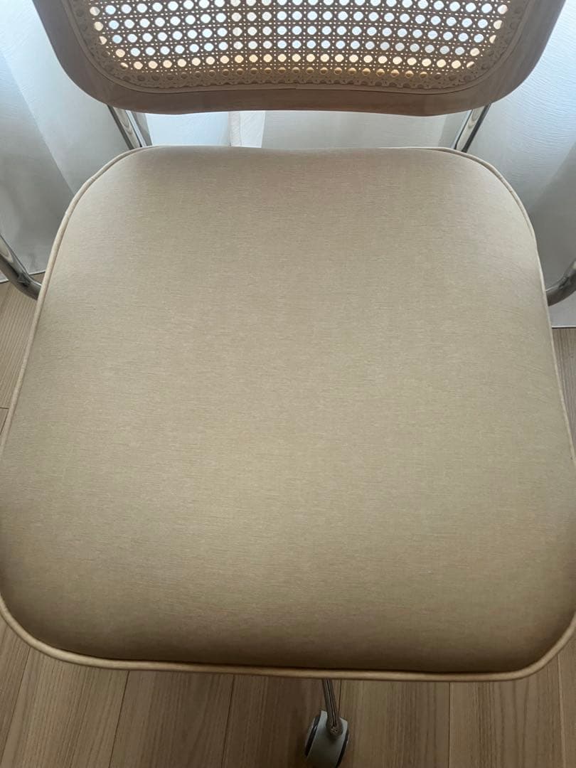 【極美品】LOWYA ラタン調デスクチェア 韓国インテリア風