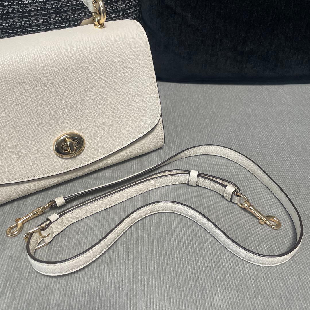 【美品】コーチ　ハンドバッグ　ショルダーバッグ　アイボリー