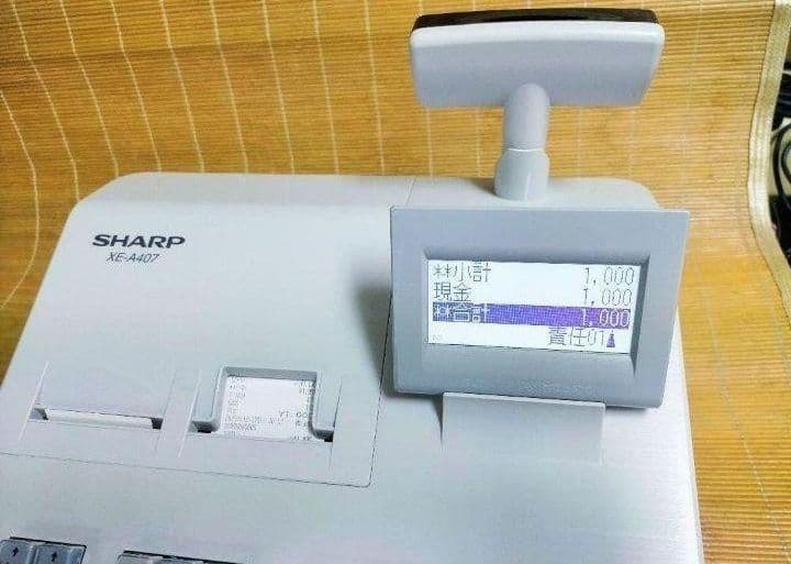 シャープレジスター　XE-A407　PC連携売上管理　上位機種　060100