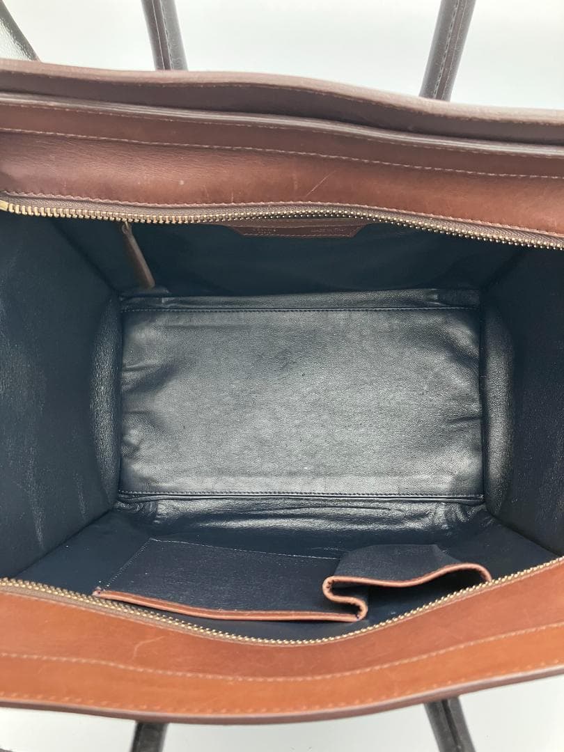 CELINE セリーヌ ラゲージ ミニ ショッパー ハンドバッグ レザー