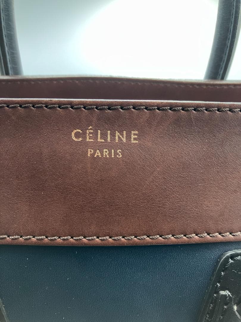 CELINE セリーヌ ラゲージ ミニ ショッパー ハンドバッグ レザー