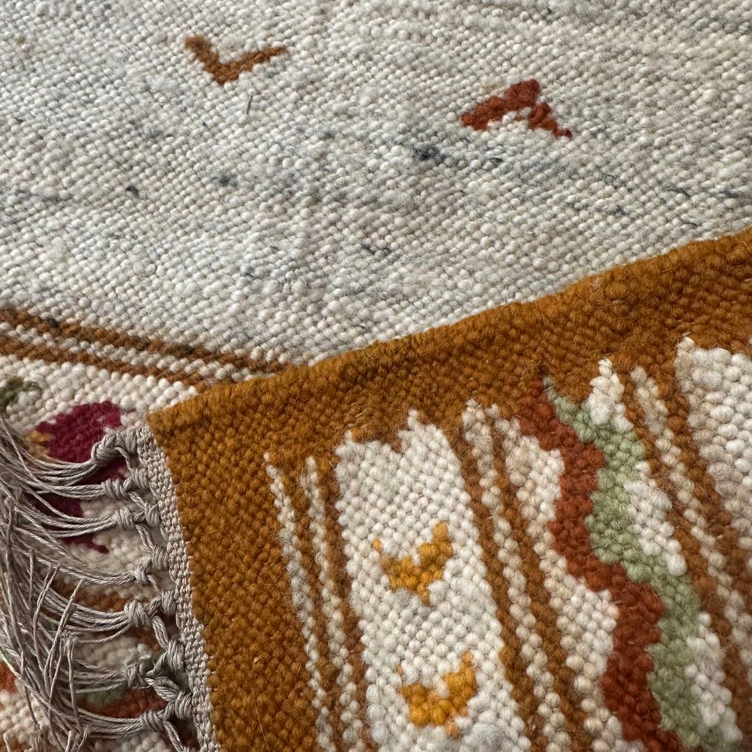 モロッカン調 ウールラグ ボヘミアン ユーロヴィンテージ