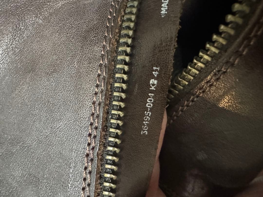 【高級ソール】CAMPER カンペール サイドジップ レザーブーツ 41