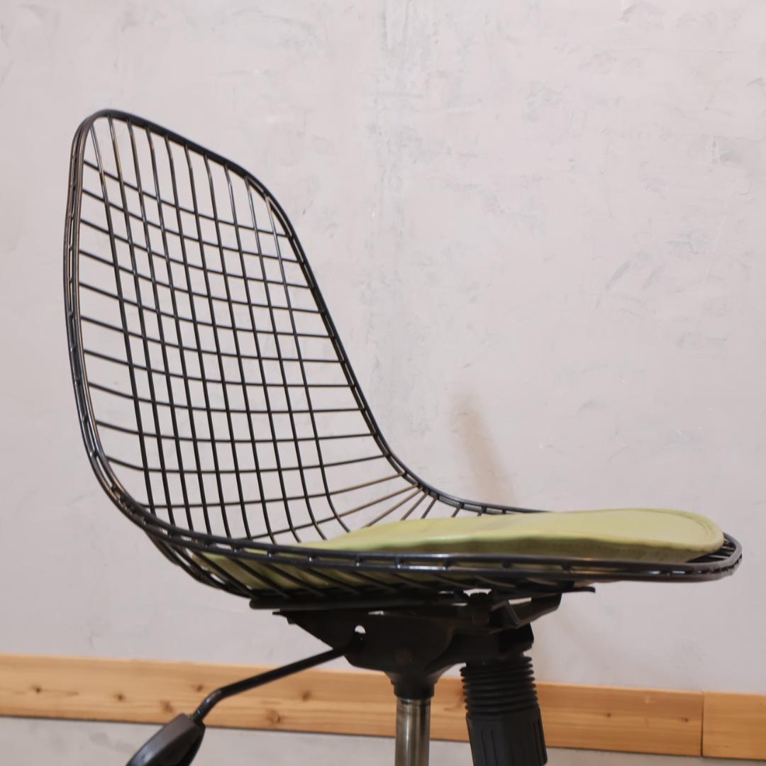 モダニカ ワイヤーチェア ブラック ローリングベース サイドシェル イームズ
