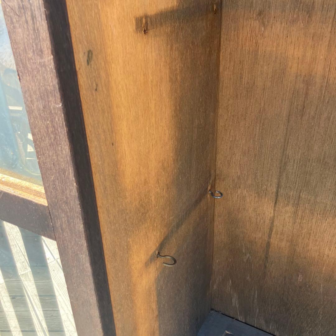 昭和レトロ 木製格子扉キャビネット 飾り棚 古家具 古道具 引き出し収納